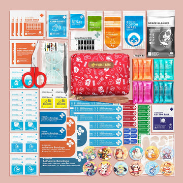 EVERLIT Care Rescue Pack contents guide highlights 200-piece kit for quick home or travel prep