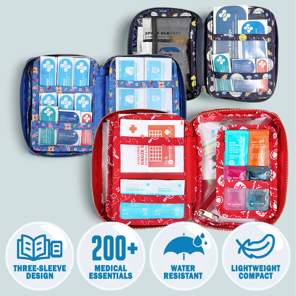 EVERLIT Care Rescue Pack travel-ready kit fits in car and backpack.