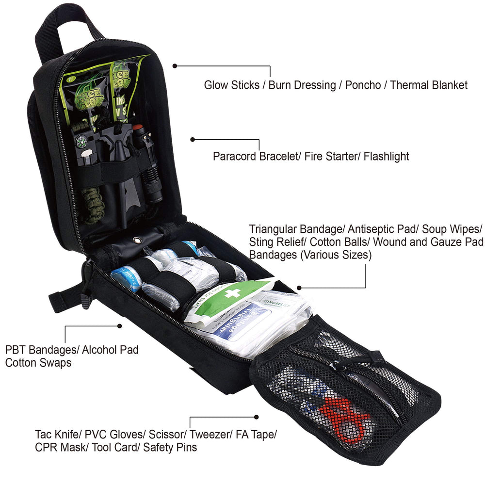 EVERLIT 250-piece contents spread highlights comprehensive survival supplies