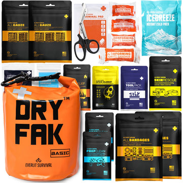 EVERLIT DRY FAK gauze pod close-up for fast wound care on the trail.