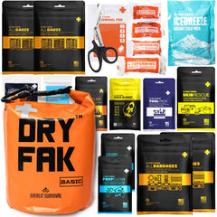 EVERLIT DRY FAK gauze pod close-up for fast wound care on the trail.