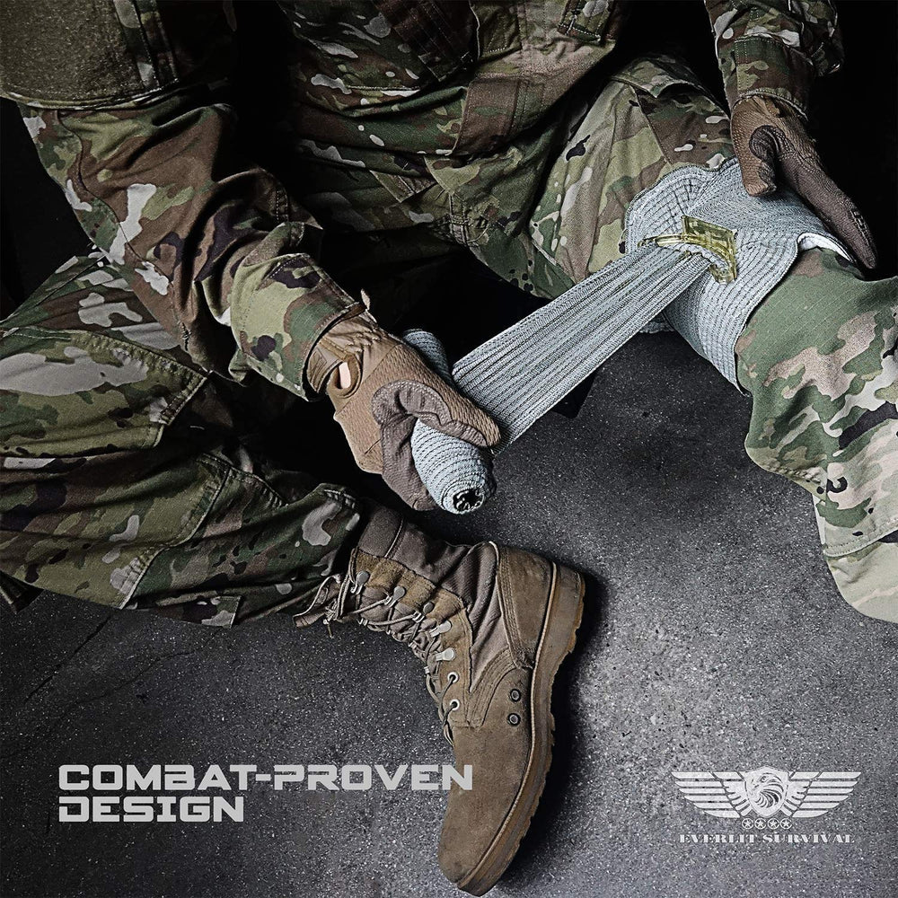 Everlit emergency thermal blanket helps minimize heat loss in shock prone scenarios.