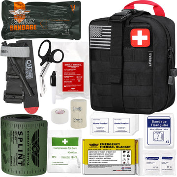 EVERLIT Emergency Trauma Kit black cover shown for field-ready readiness and quick access.