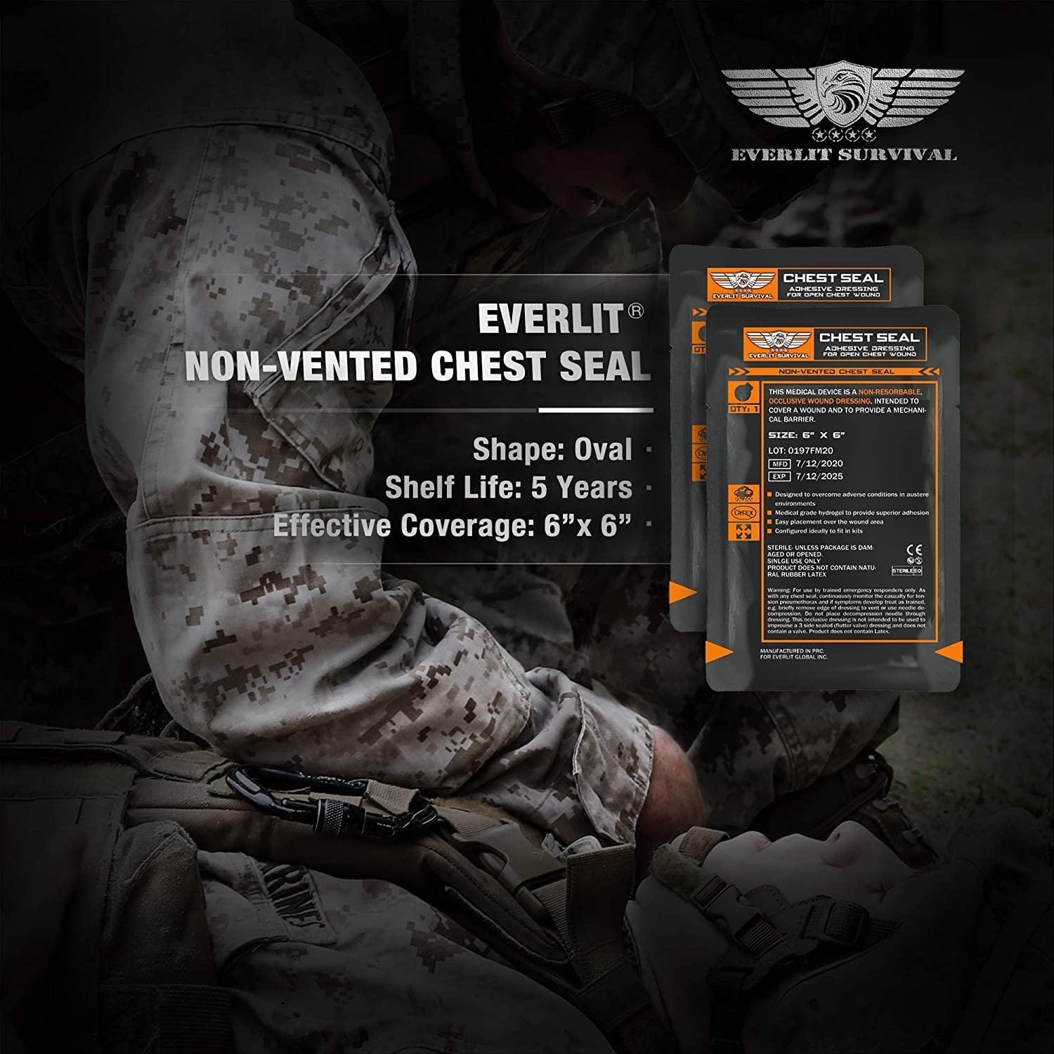 EVERLIT laser-cut nylon pouch demonstrates organized field first aid gear.