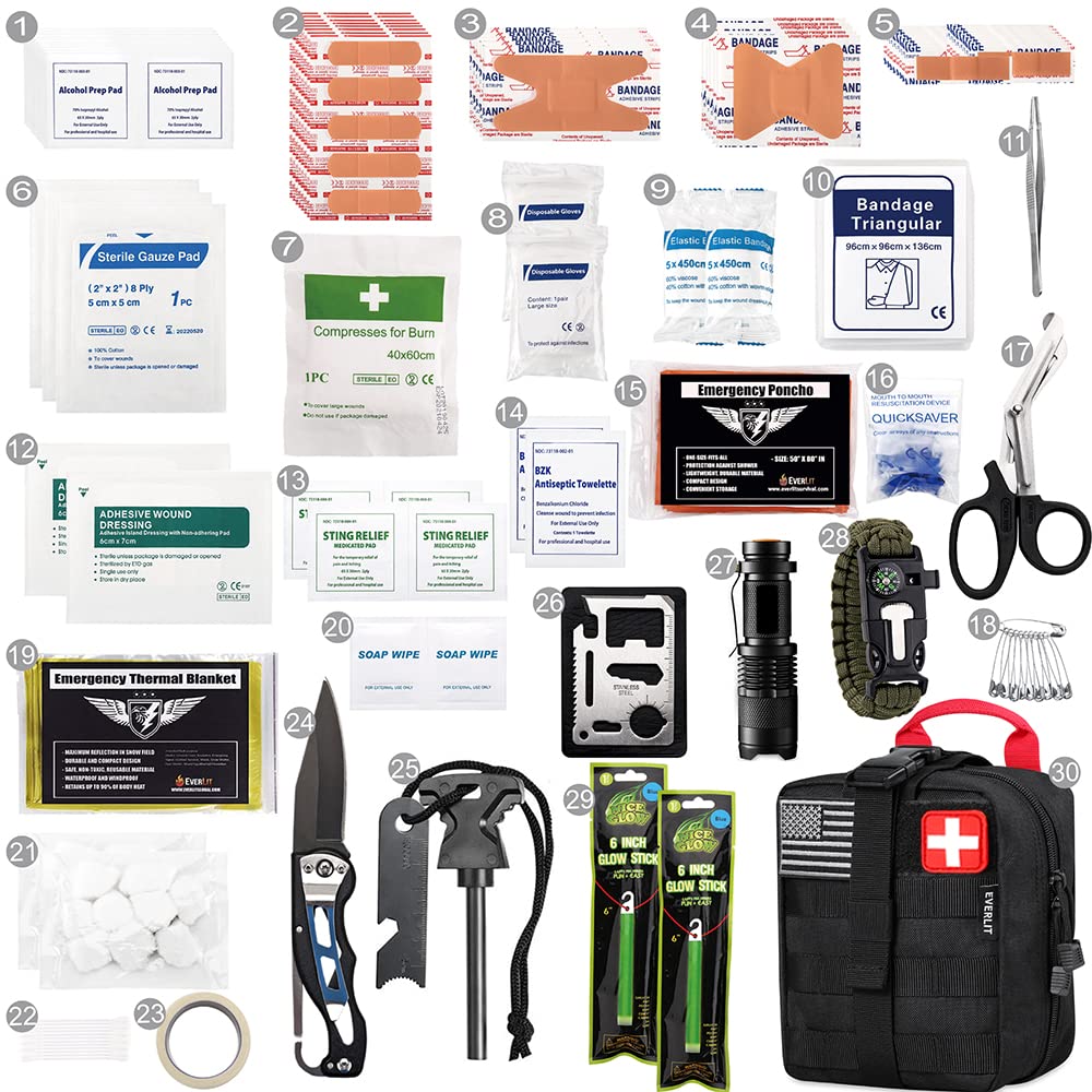 EVERLIT MOLLE EMT pouch close-up showcases durable water-resistant carrying system