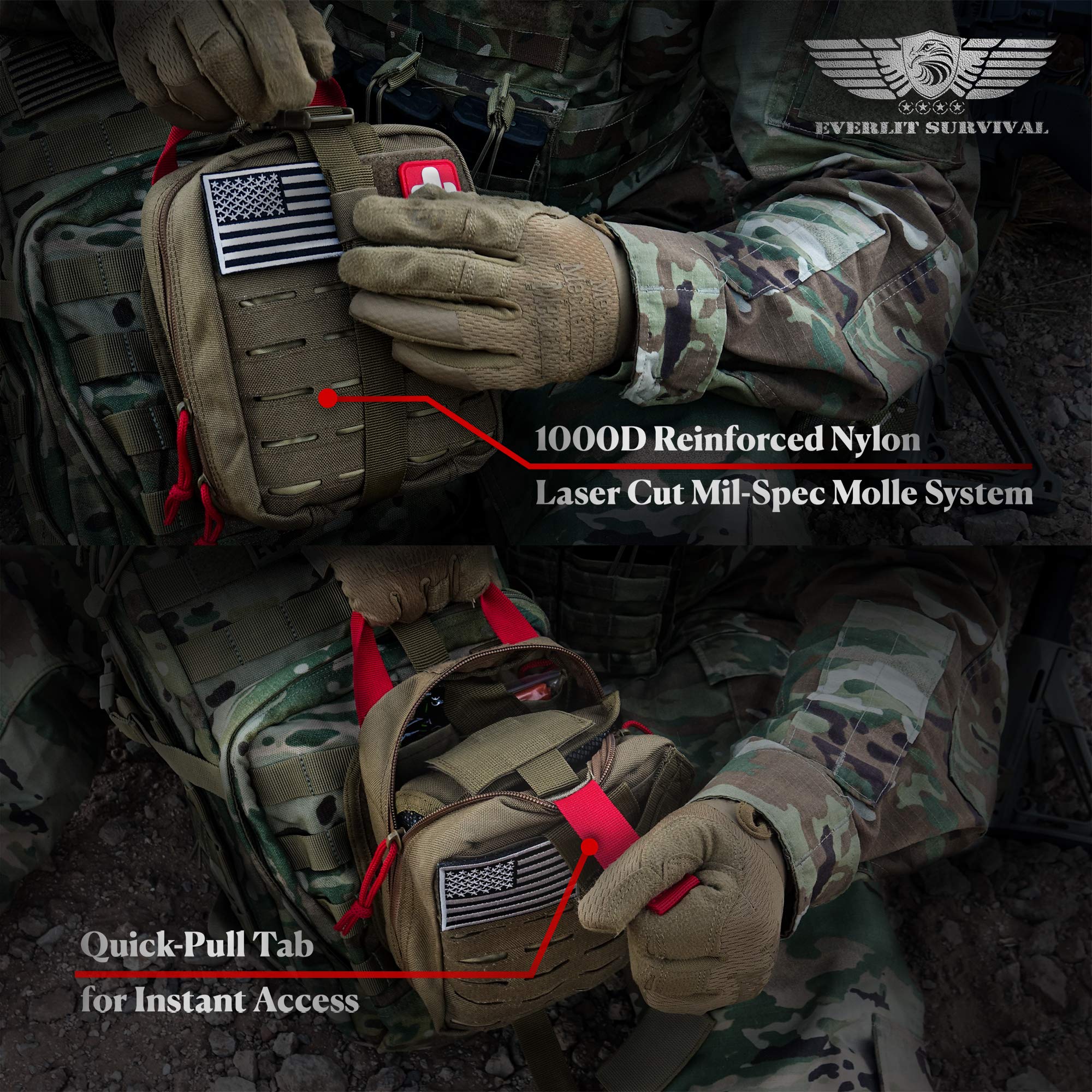 EVERLIT Survival Detachable Inner Pocket offers removable storage for quick reorganizing.