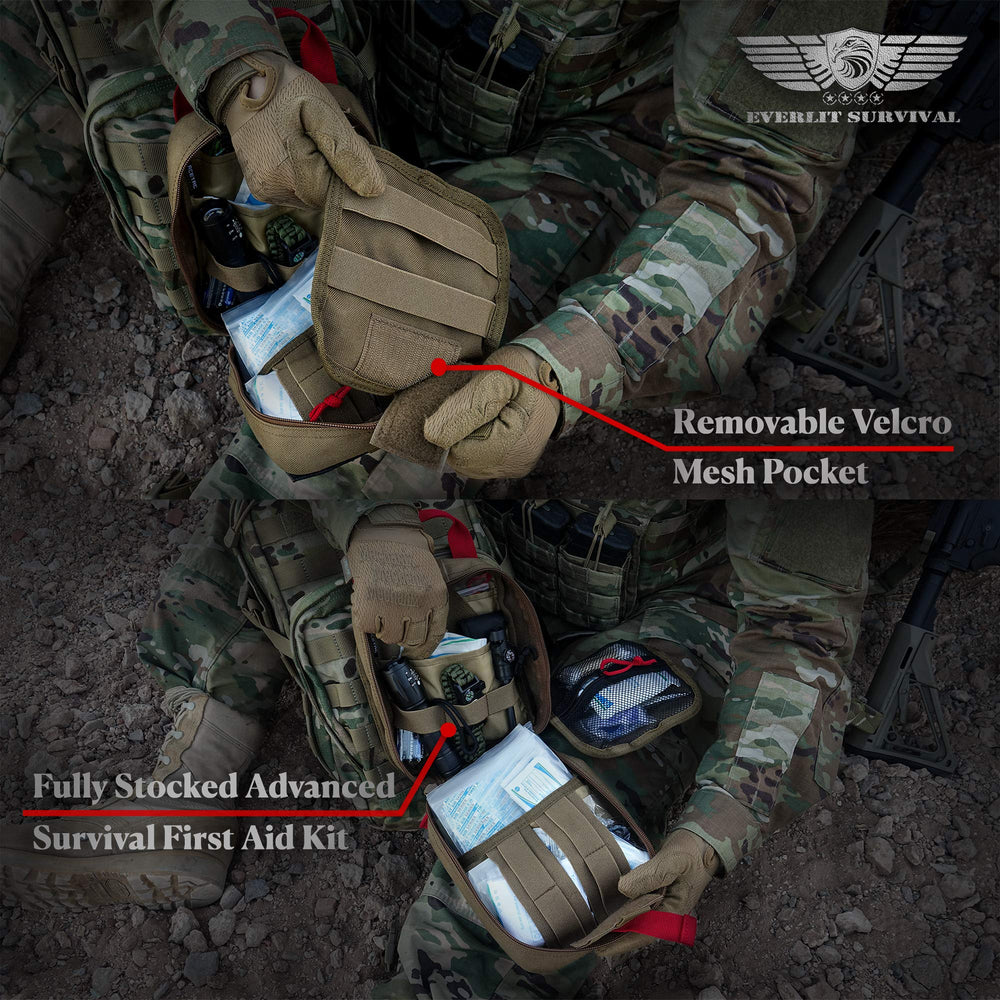 EVERLIT Survival Kit Dimensions shows compact 6.5 x 8 x 4 inches for portability.