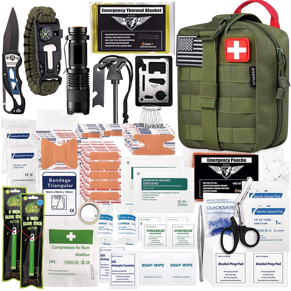 Everlit survival kit MOLLE pouch close-up for quick access during outdoor adventures