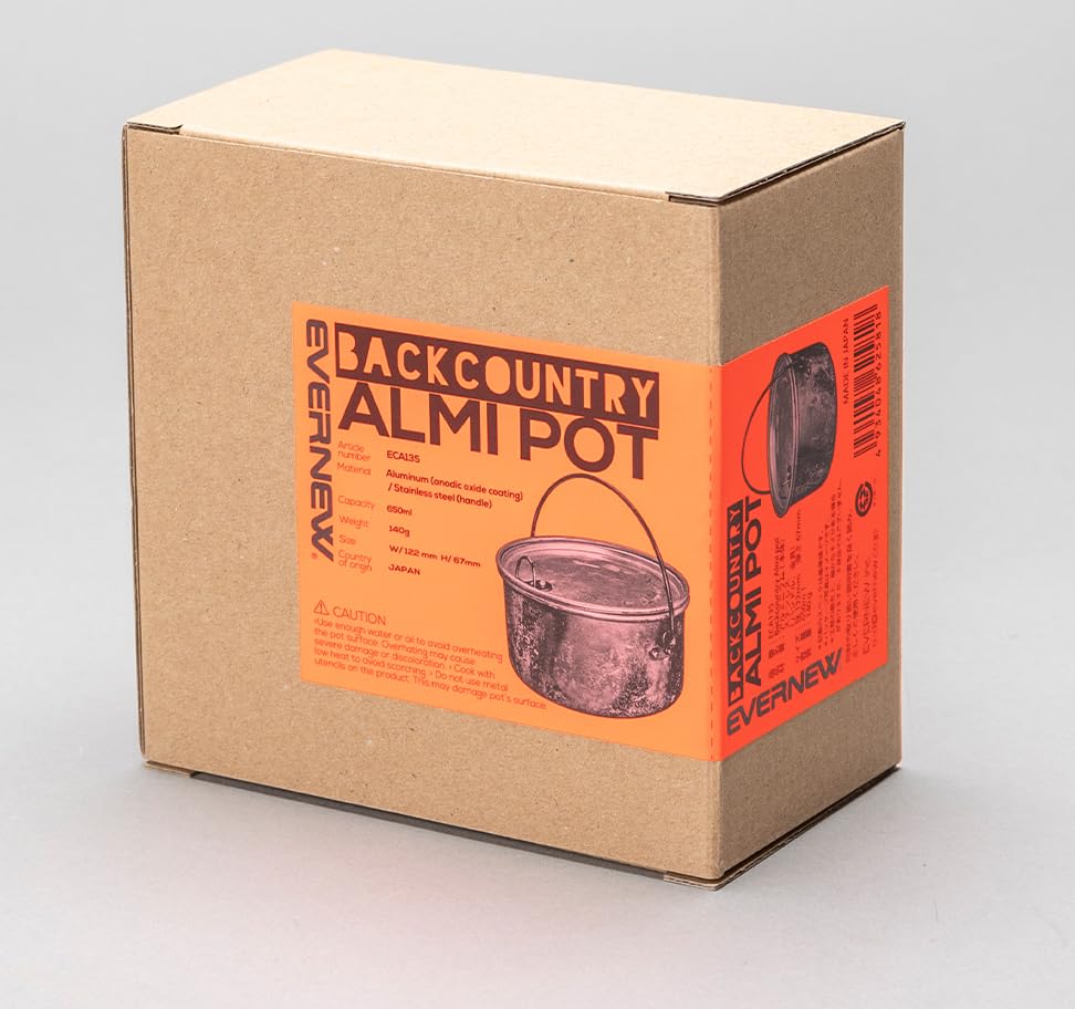 Evernew Backcountry Almi Pot ready for direct eating with EBY169 handle.