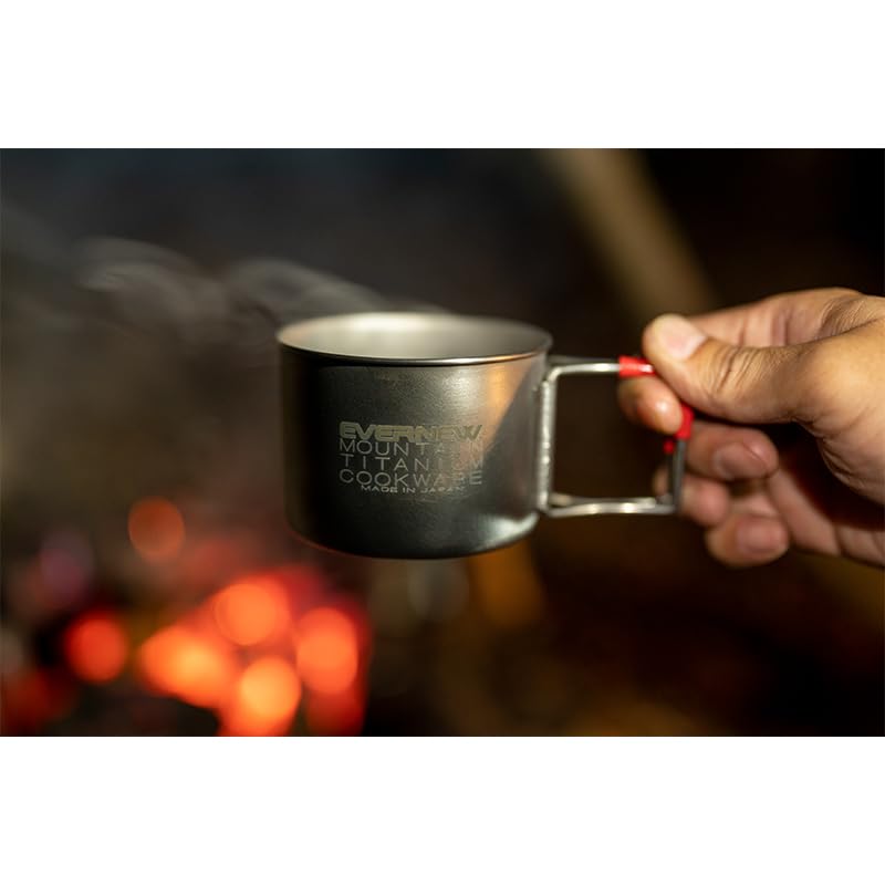 Evernew titanium cup crafted in Japan for durable performance.