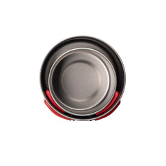 Evernew cup features silicone handle tube for comfortable grip.