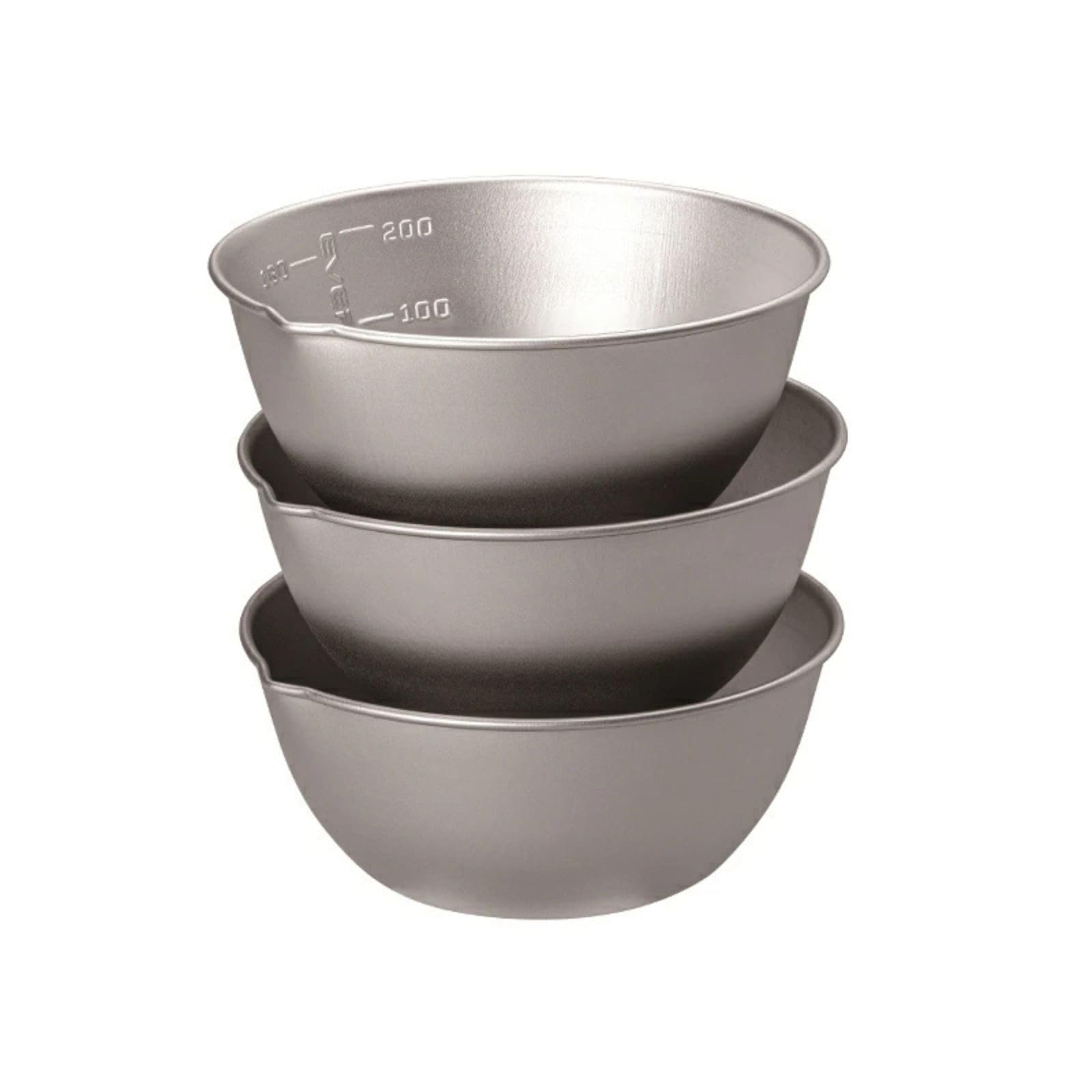 Evernew SUS Stack Cup EBY659 rests on a pan for quick small-dish heating.