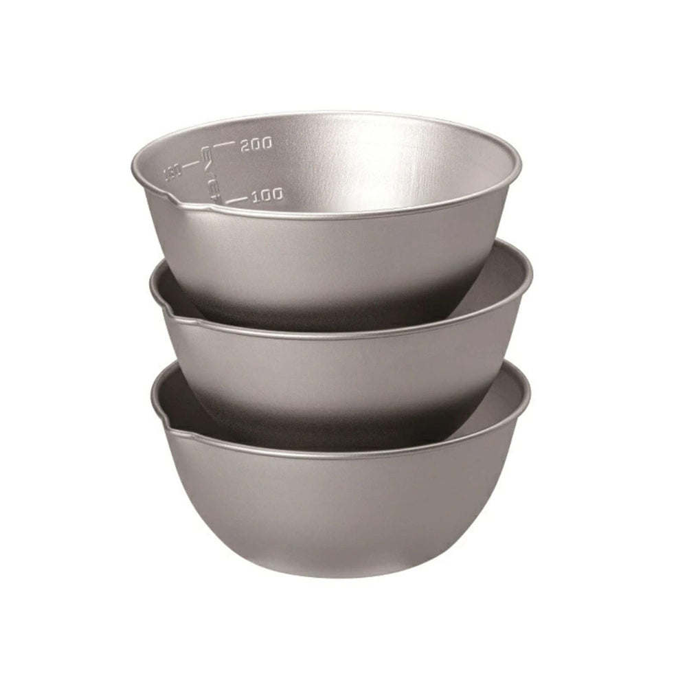 Evernew SUS Stack Cup EBY659 rests on a pan for quick small-dish heating.