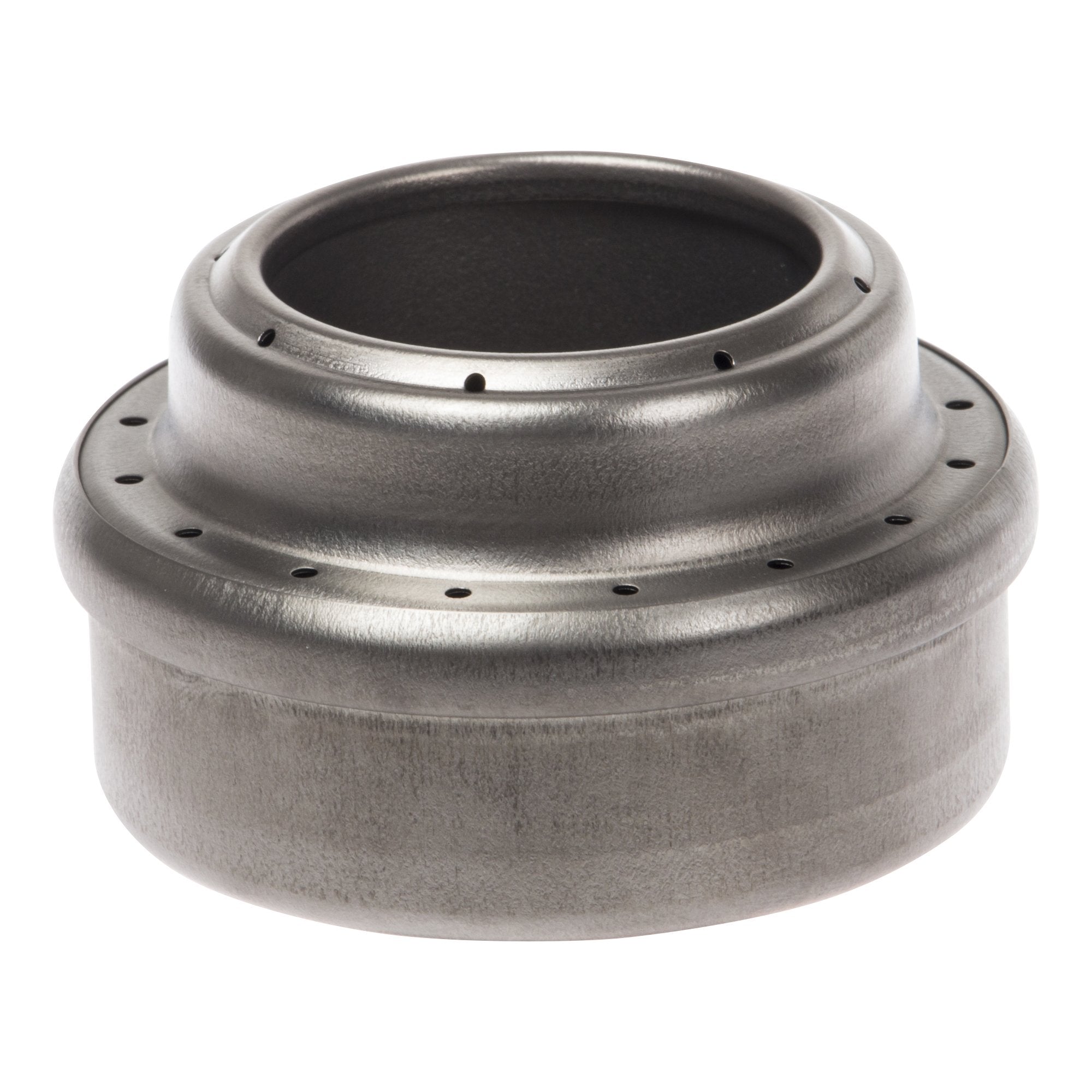Evernew titanium alcohol stove assembly for a compact ultralight backpacking setup.