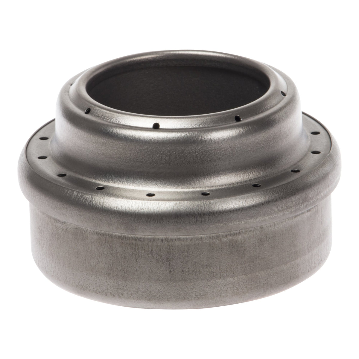 Evernew titanium alcohol stove assembly for a compact ultralight backpacking setup.
