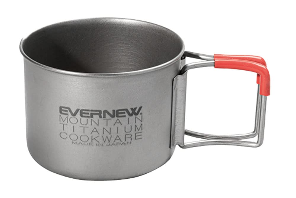 Evernew titanium demitasse cup 220ml for on-the-go espresso.