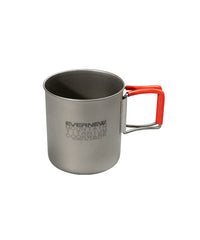 Evernew titanium mug with compact-packable design for travel and camping