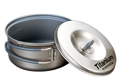 Evernew titanium non-stick pot 0.6L top view for ultralight backpacking meals