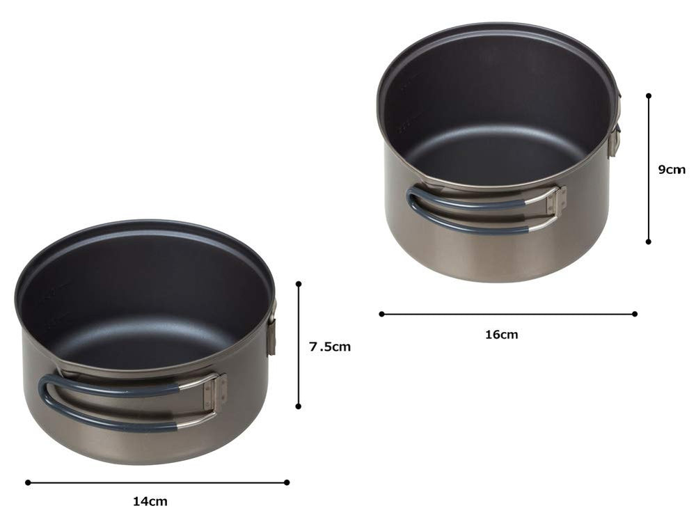 EVERNEW 0.6L titanium pot close-up compact size for solo camping