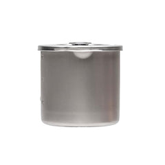 Evernew titanium pot with inner 1000 ml markings for precise portions