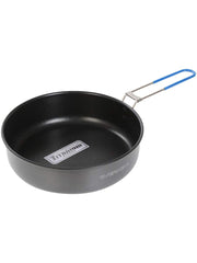 Evernew Ultralight Non-Stick Frying Pan #18 top view for backcountry cooking and portability.