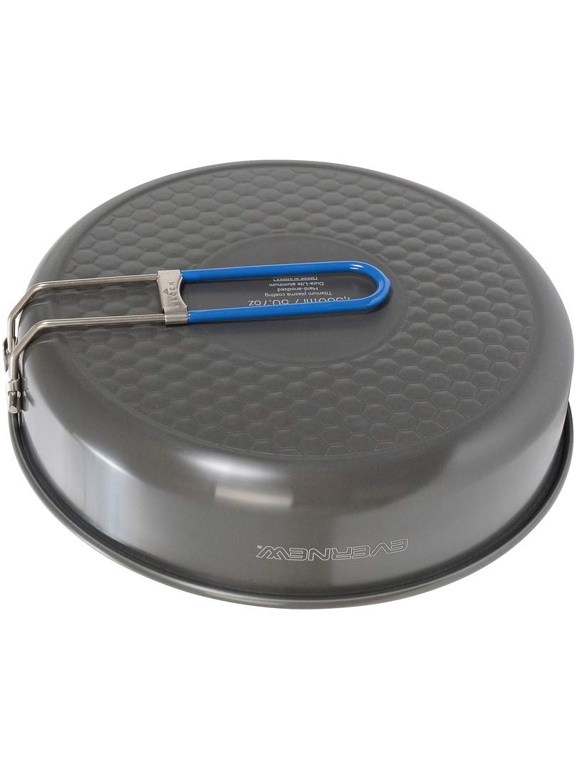 EVERNEW Everrnew ultralight frying pan packaging highlights durable titanium coating
