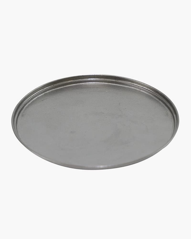 Evernew ultralight titanium cup lid with metallic finish for portable meals
