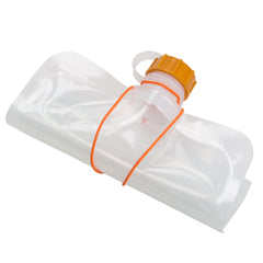 EVERNEW Water Carry bottle adapts to backpack diameter for easy fit.