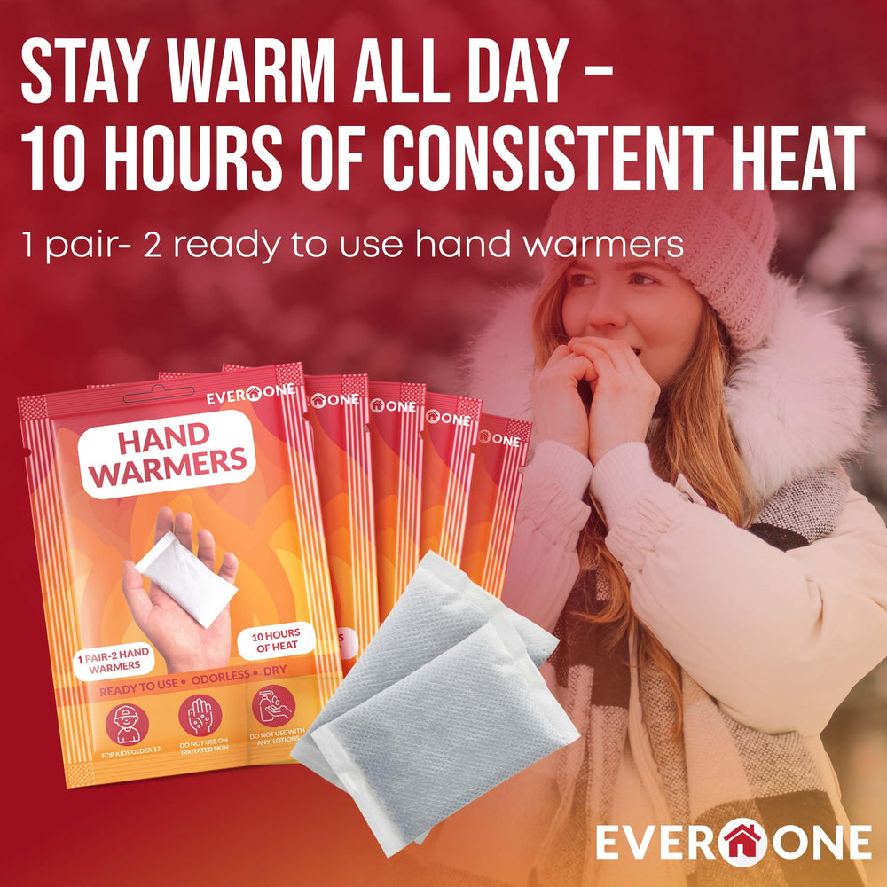 EverOne hand warmers individual packs ready to use when needed.