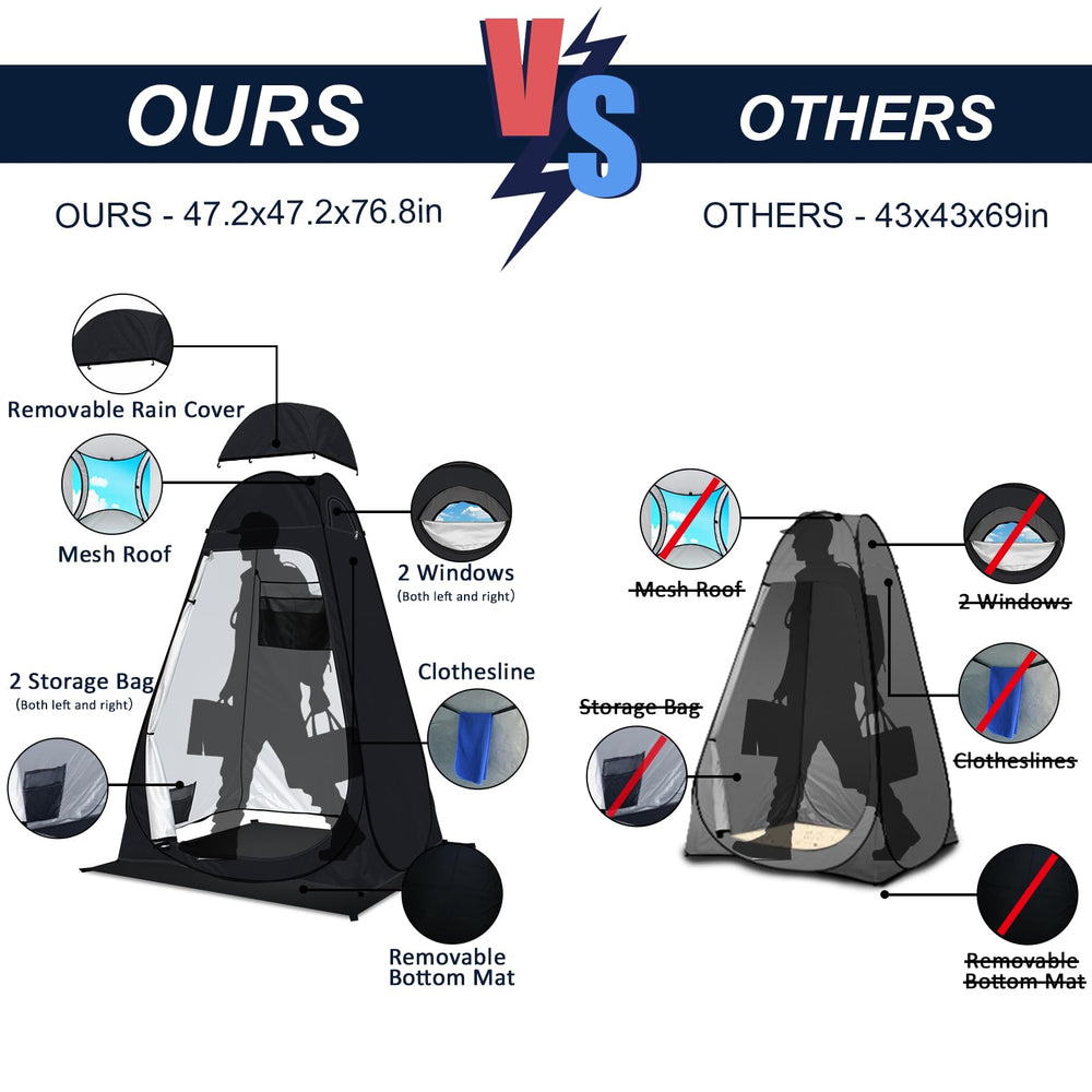 EVERRUSH extra-tall design offers 6 ft 4 in interior standing room for comfort.