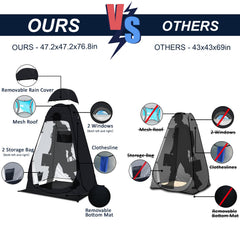 EVERRUSH extra-tall design offers 6 ft 4 in interior standing room for comfort.
