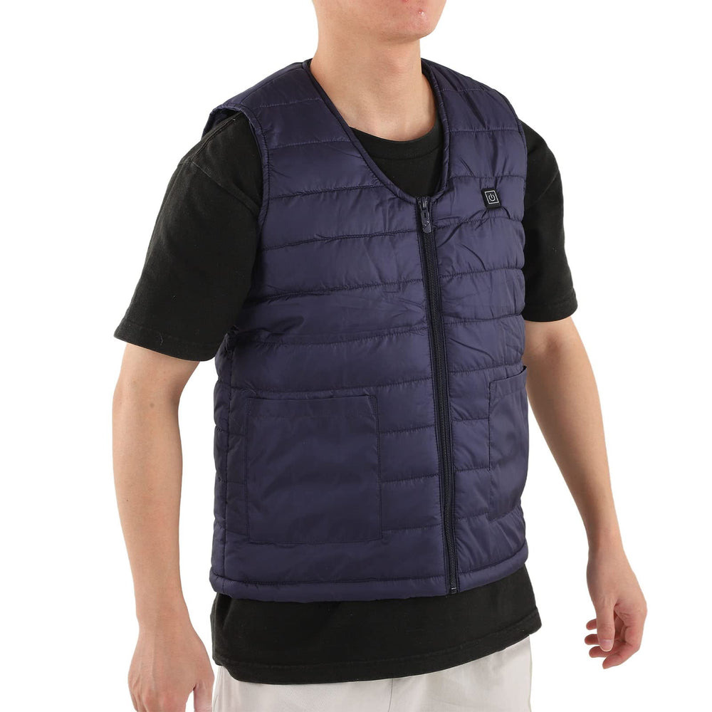 EVGATSAUTO USB heated vest back view highlighting full torso warmth