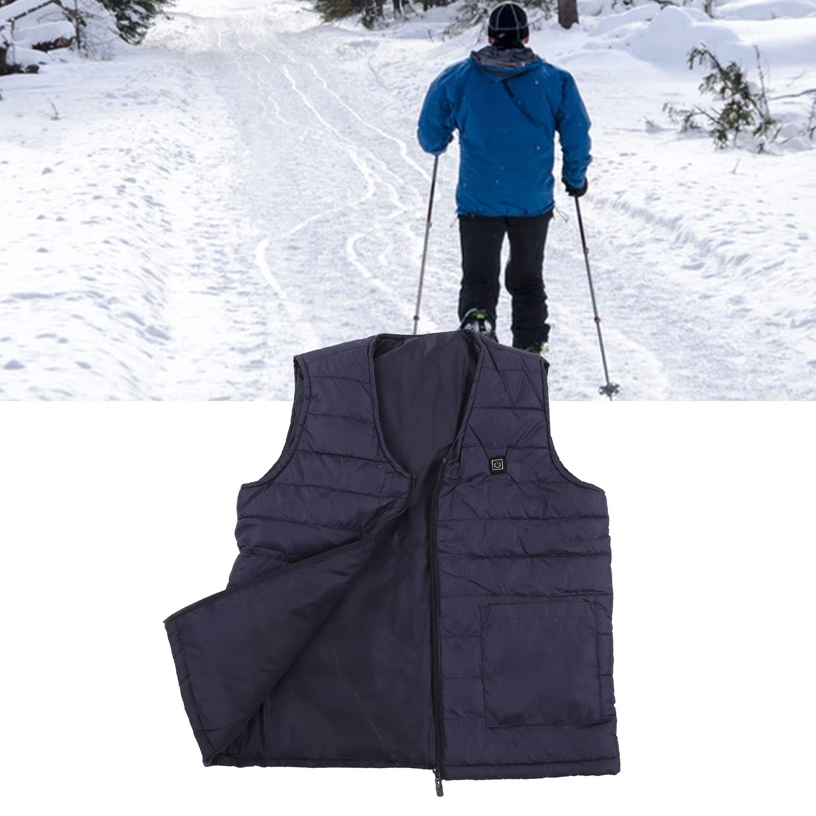 EVGATSAUTO USB heated vest packaging and quick-start guide