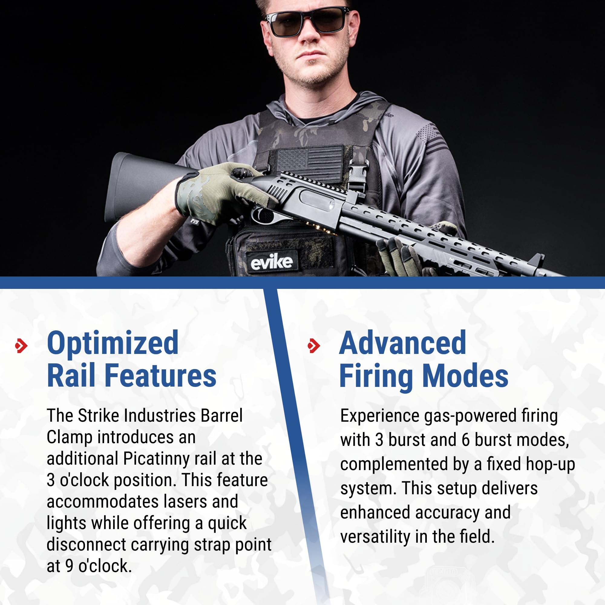 Pre-installed Picatinny top rail is ready for optics.