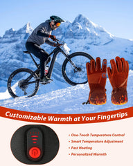 Evjeal heated gloves battery compartment featuring dual 3200mAh packs for long use