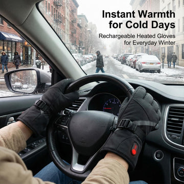 Evjeal heated gloves plush insulated lining for added comfort during long wear.