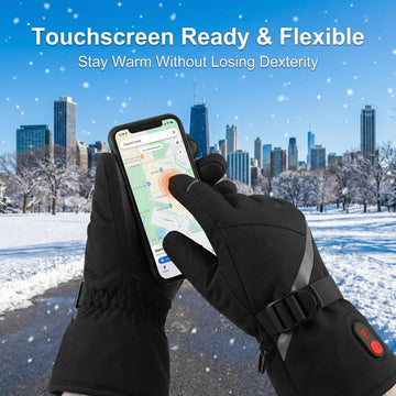 Evjeal heated gloves with three heat levels for customizable warmth.