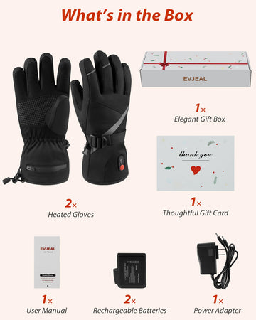 Evjeal heated gloves touchscreen fingertips enabling phone use without removal