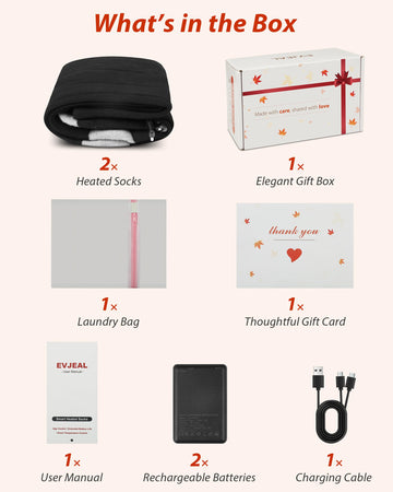 Evjeal heated socks constant temperature mode maintains steady warmth