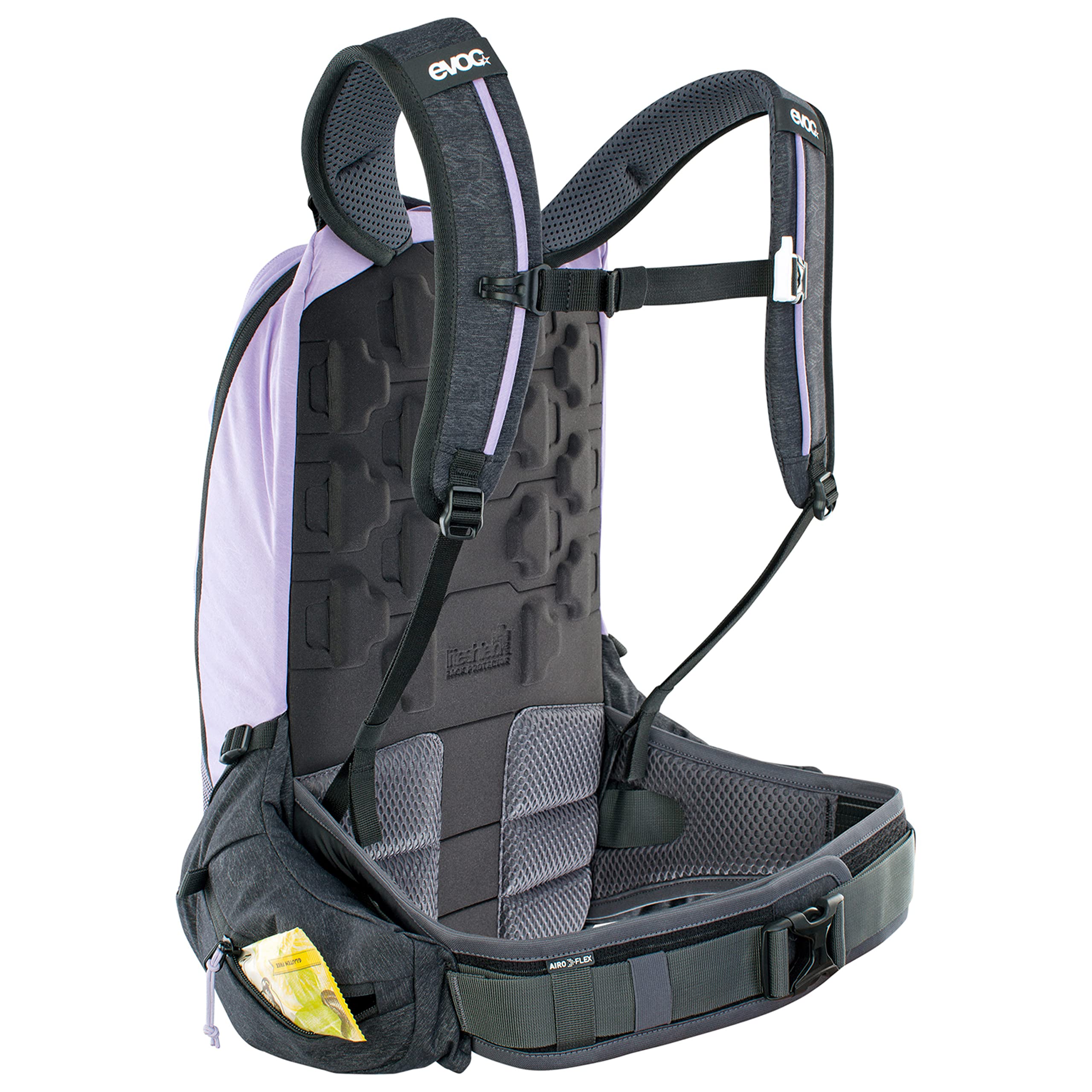 EVOC 16L multicolor backpack back view designed for everyday carry