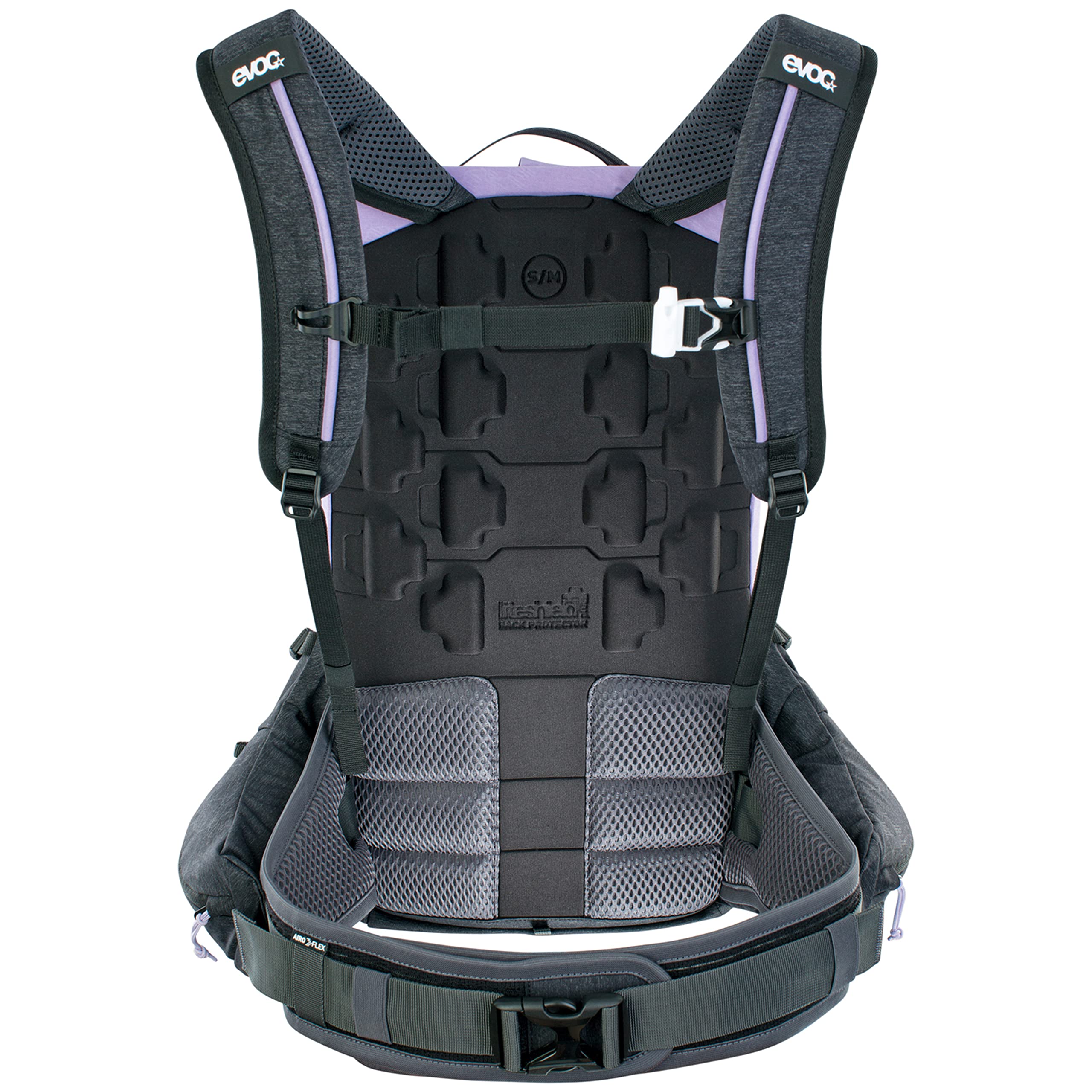 EVOC 16L multicolor backpack side view suited to city rides