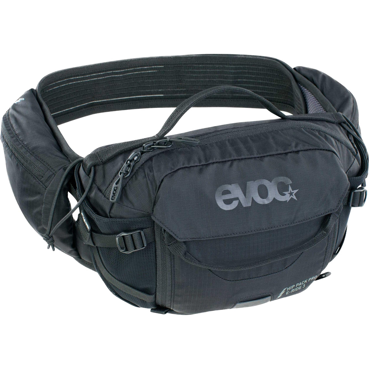 EVOC Hip Pack Pro E-Ride 3 side profile showing 3L capacity for rides