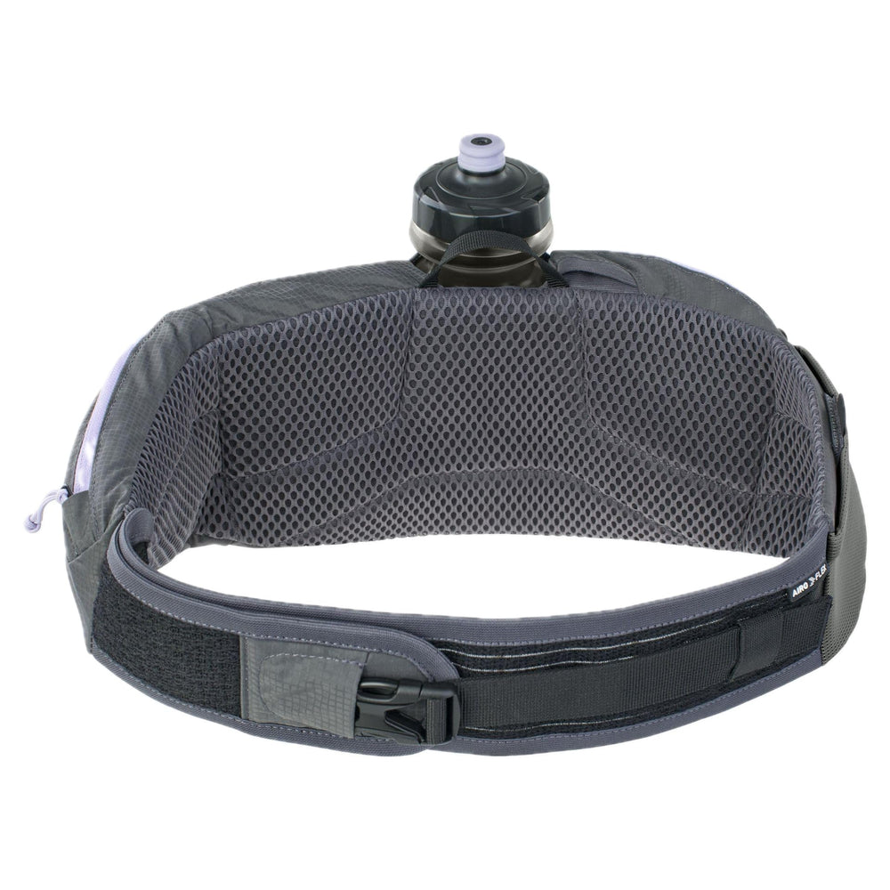 EVOC Hip Pouch Pro bottle in side pocket for quick hydration.