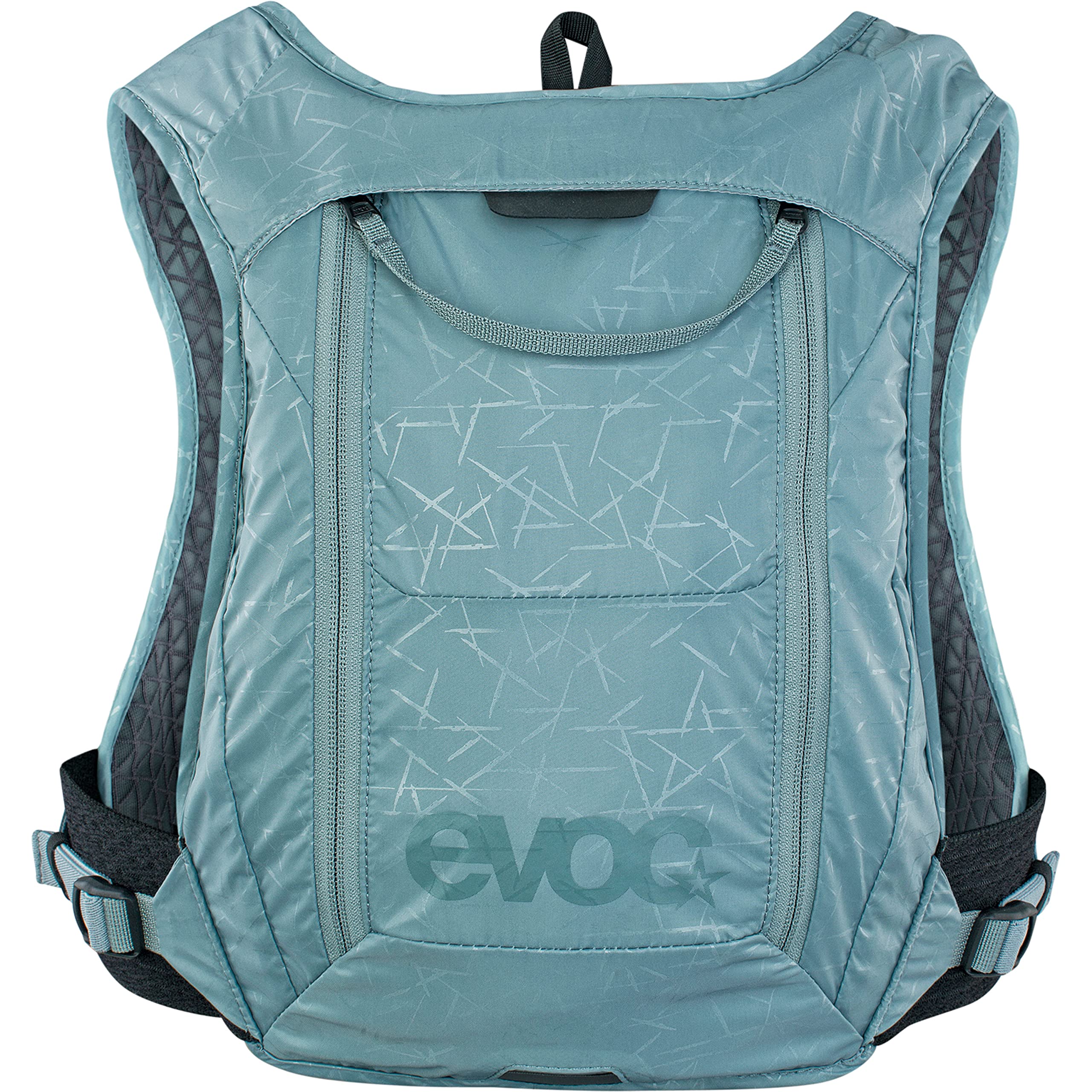 EVOC Hydro Pro 1.5L back view highlights secure stability.