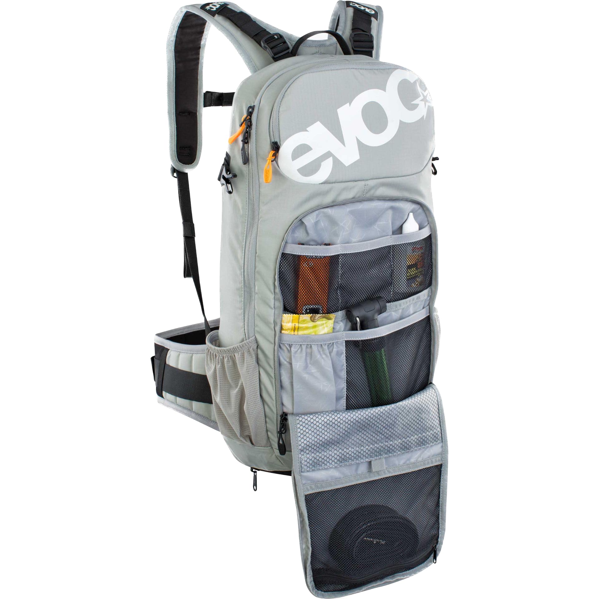 EVOC Modern M/L front pocket with quick-access organizers.