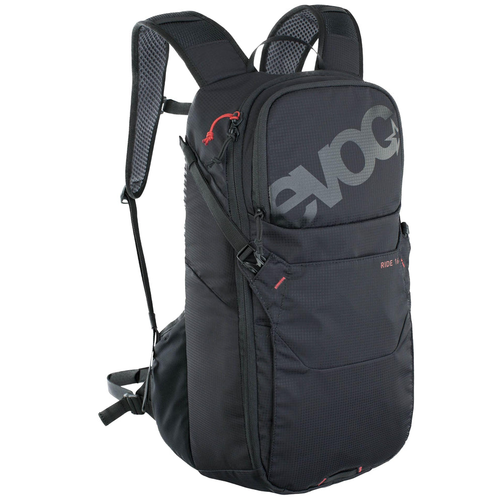 EVOC Ride 16 black color lifestyle-ready for outdoor adventures