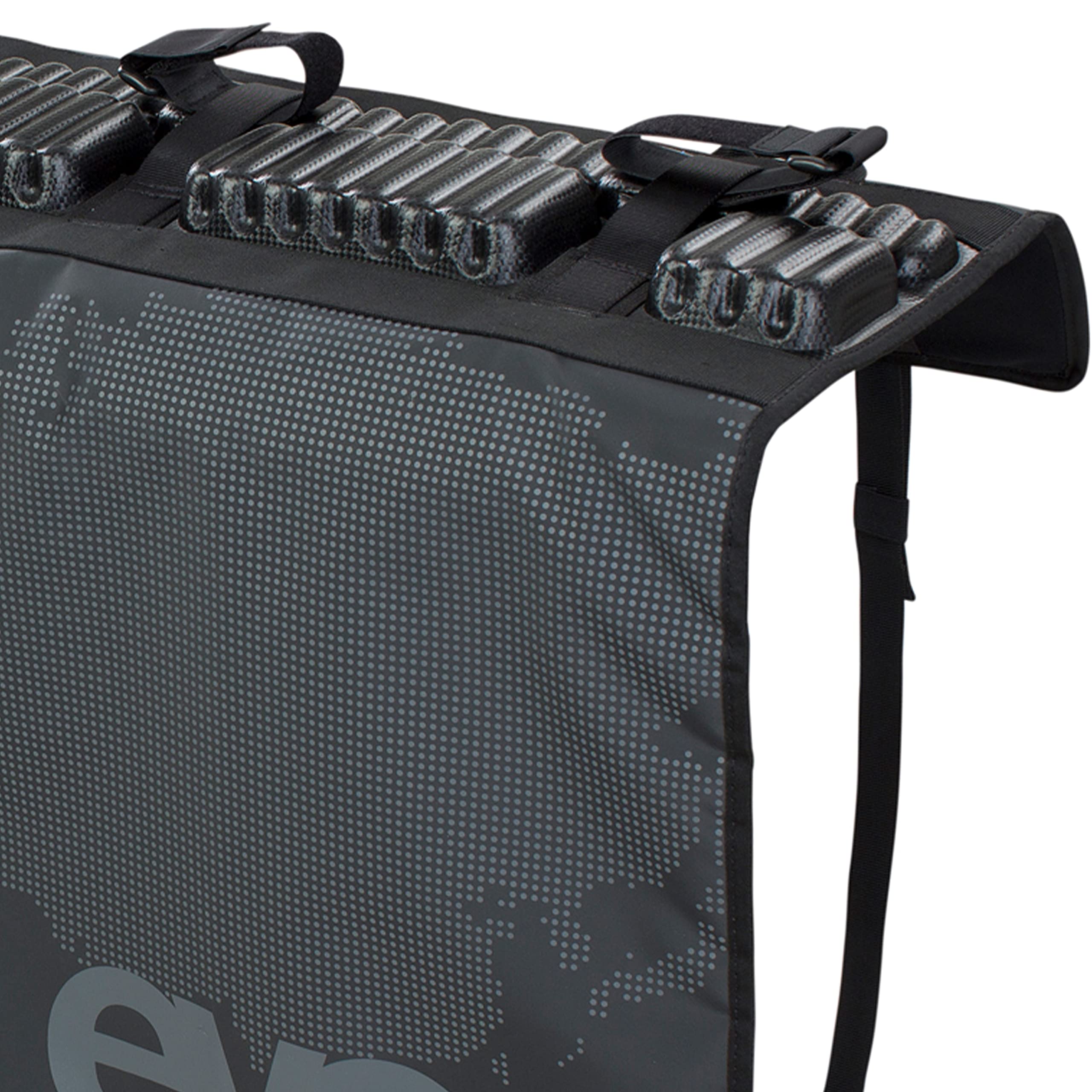 EVOC Tailgate Pad is easy to attach on both sides of the tailgate