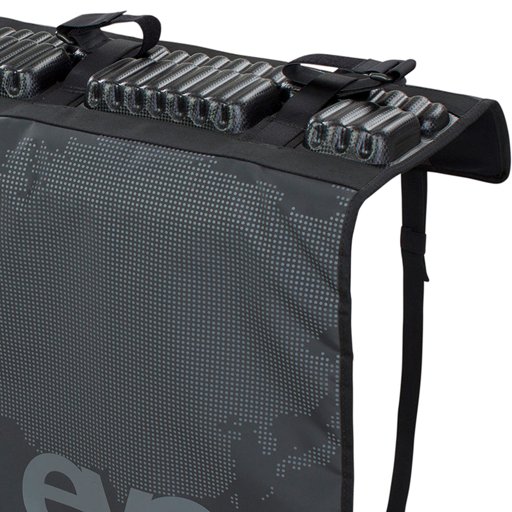 EVOC Tailgate Pad is easy to attach on both sides of the tailgate