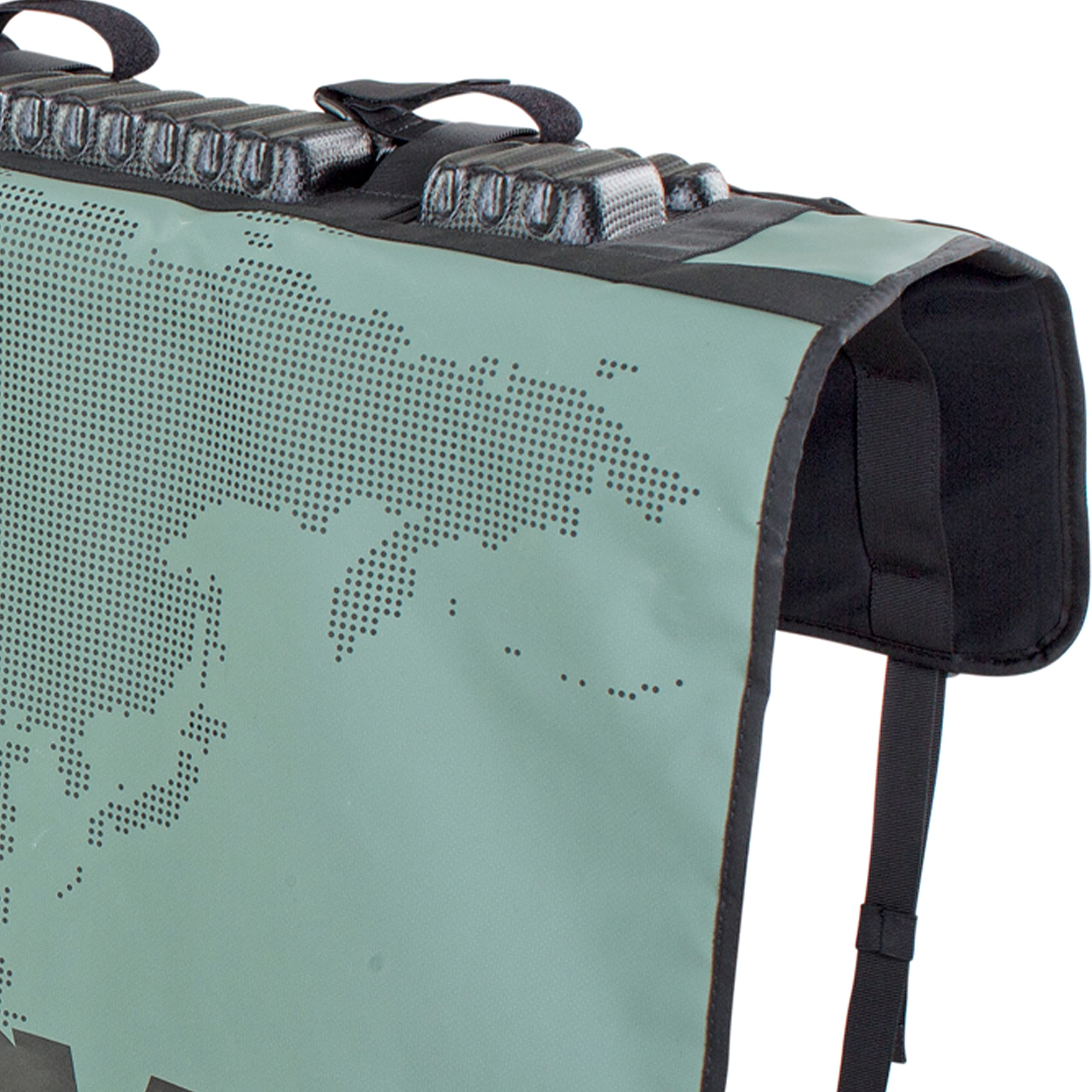 Olive EVOC Tailgate Pad with PVC-free tarpaulin for all-weather use.