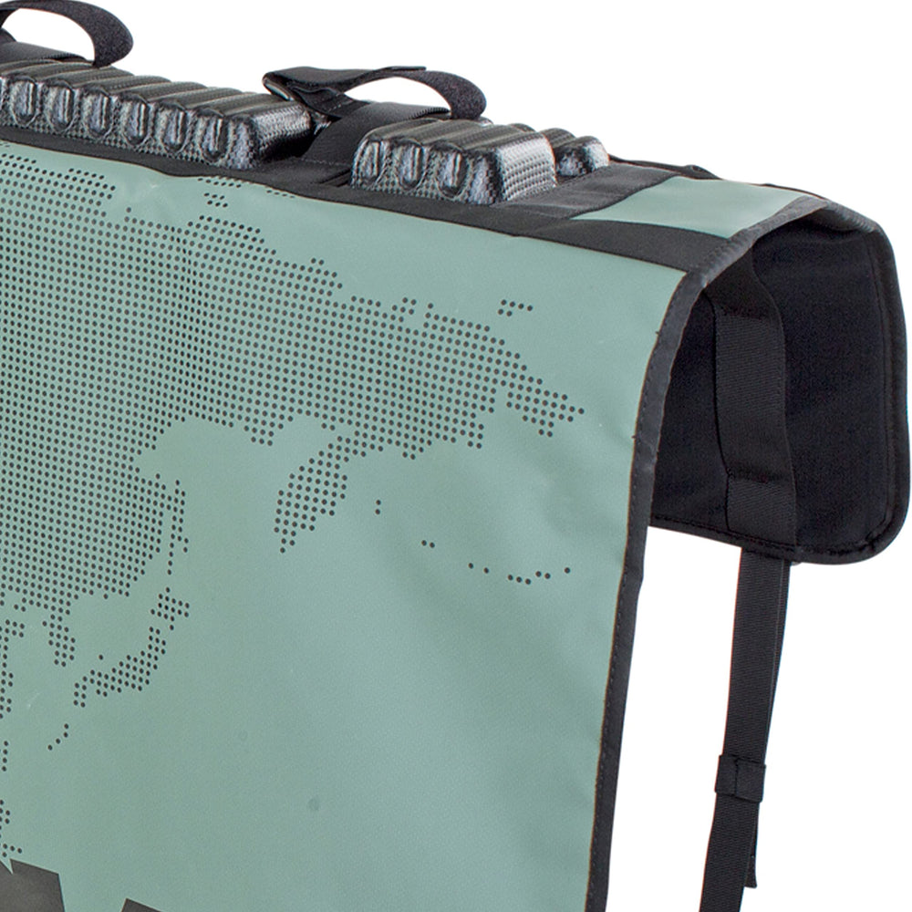 Olive EVOC Tailgate Pad with PVC-free tarpaulin for all-weather use.